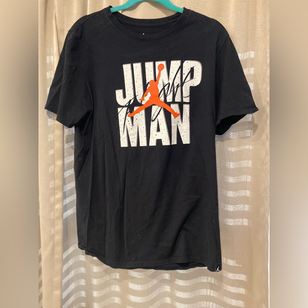 Black Jordan T-shirt, logo, Jumpman